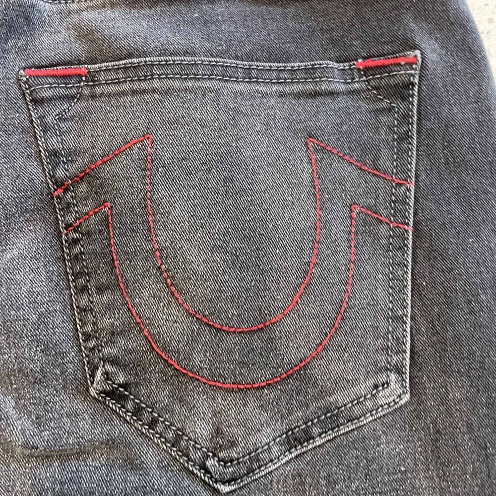 NWT True Religion Jeans Ricky Mens Sz 30x34 No Flap SN Relaxed Straight Black